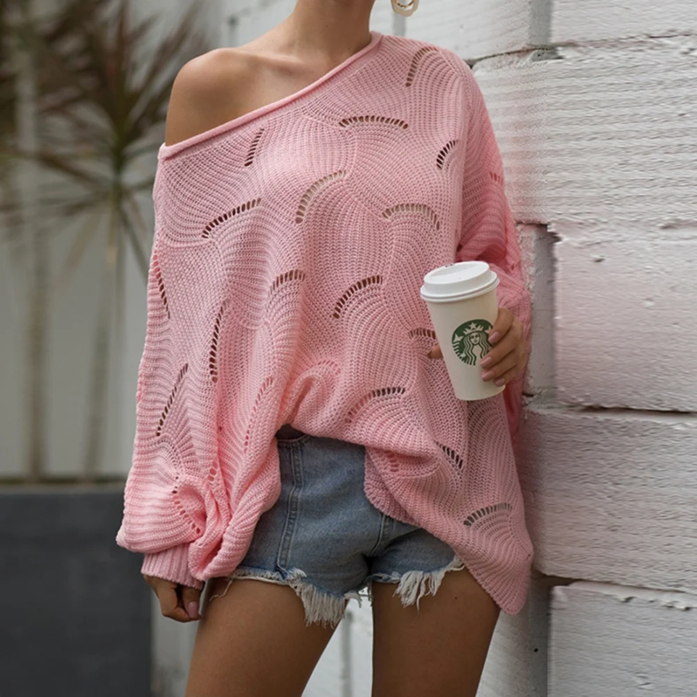 Pink Openwork Knit Top - Picture 6 of 11